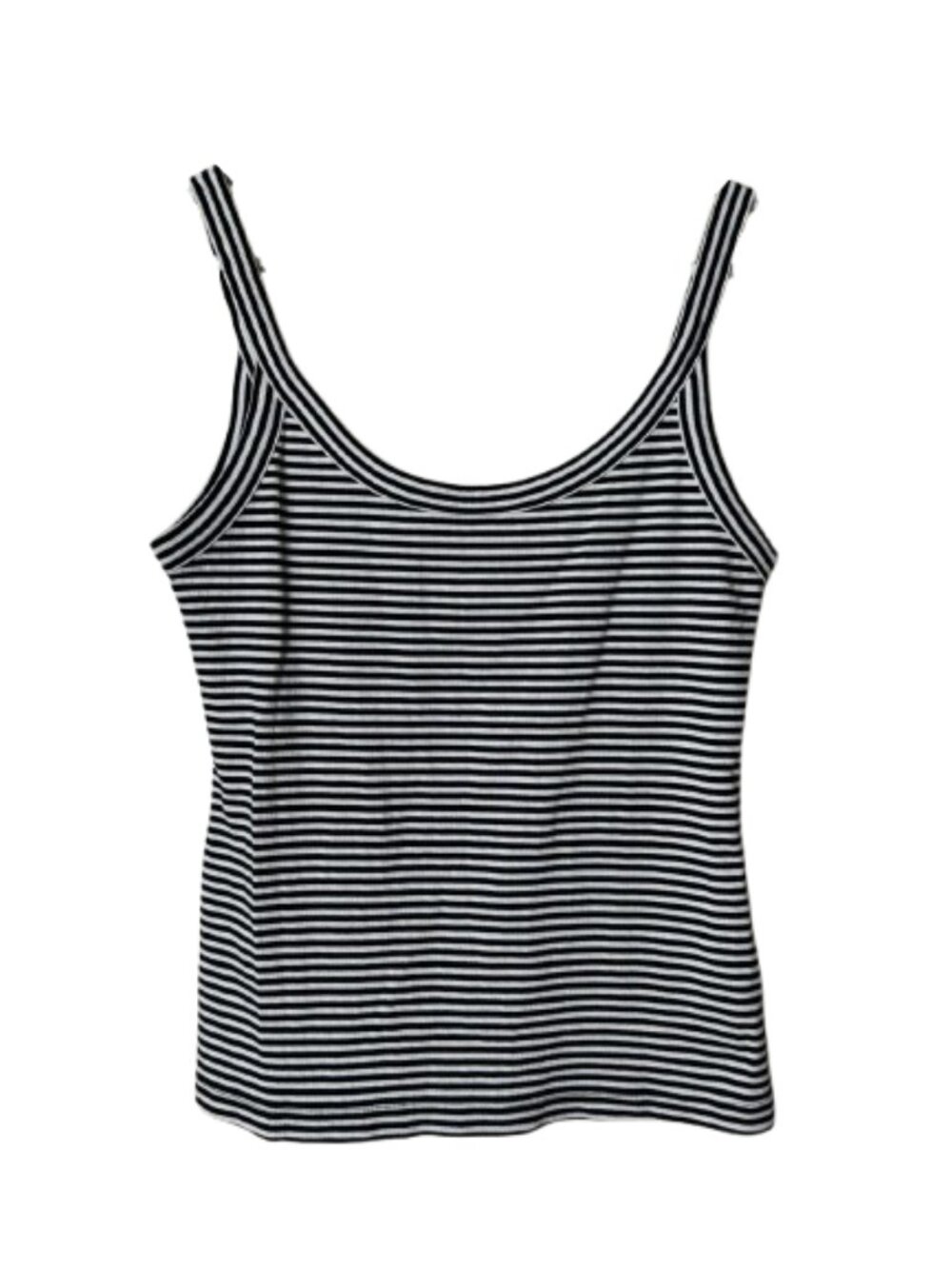 & Other stories black white striped rib knit basic tank top womens M